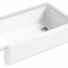 Wholesale 🎁 Kohler Whitehaven Kitchen Sink W/ Tall Apron, White ✔️